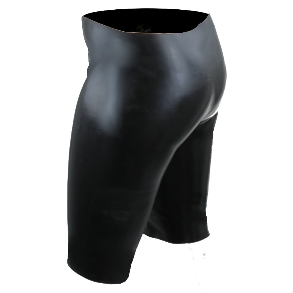 Latex Männer Shorts mit perfekter Passform und integriertem Beutel.