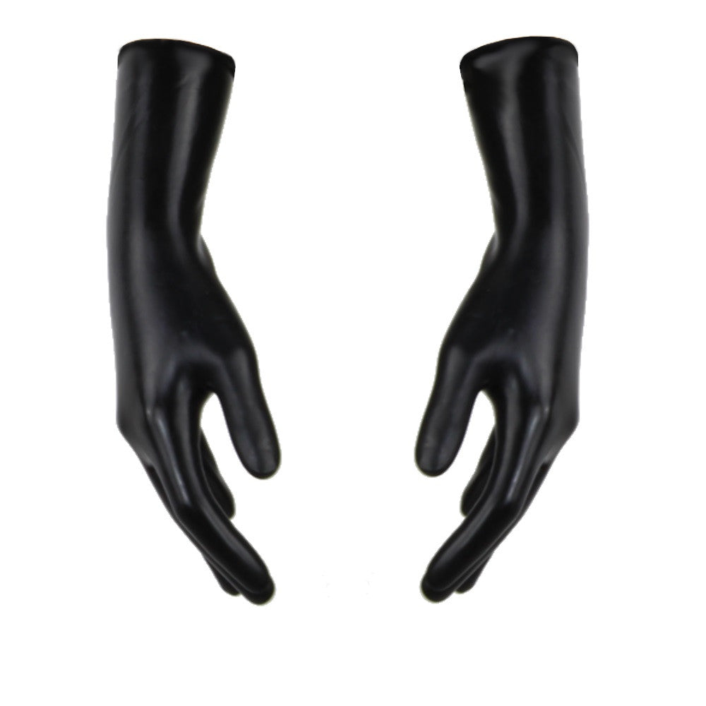 Kurze Latexhandschuhe 3D Getaucht in Schwarz