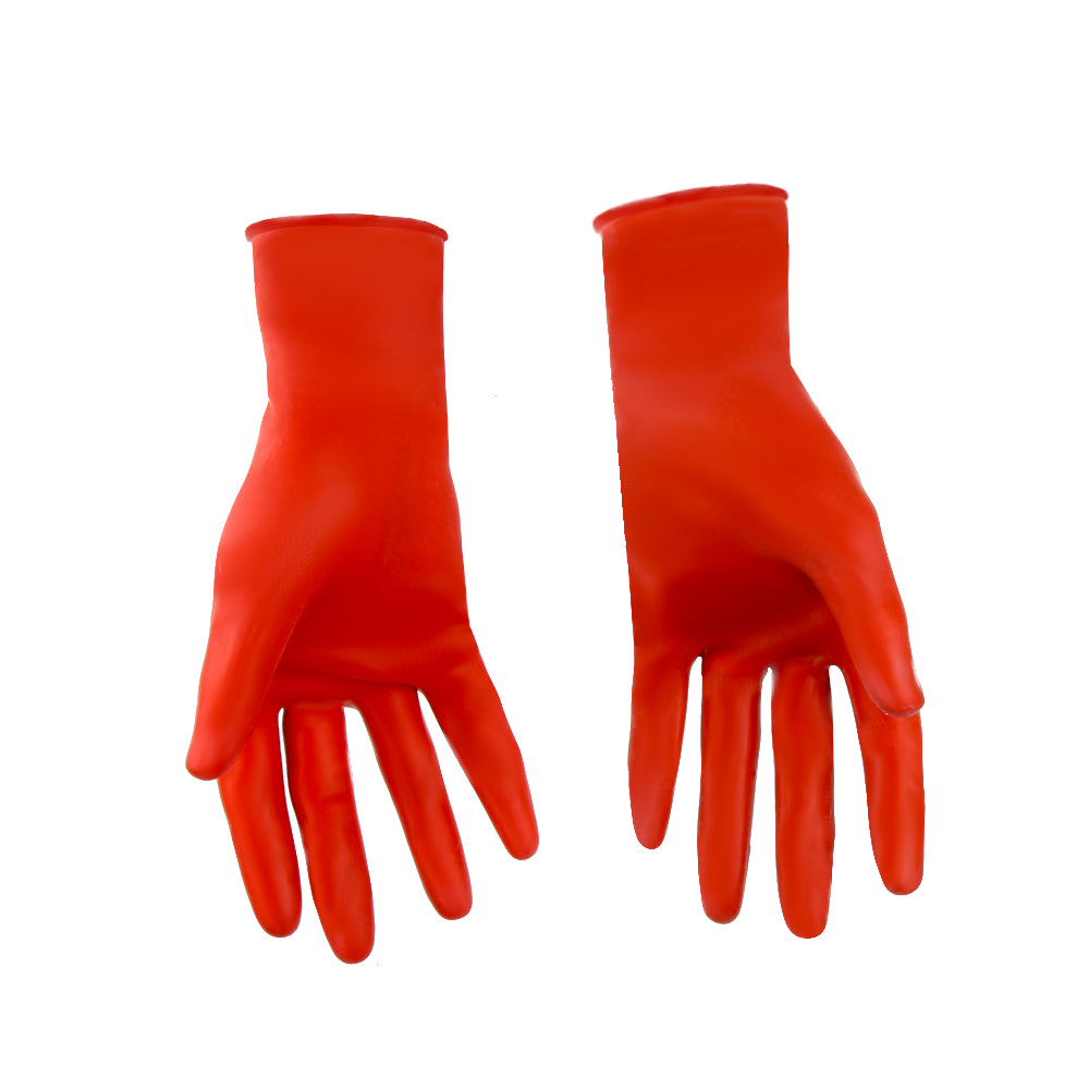 HEAVY Latex Handschuhe kurz 3D getaucht mit Rollrand