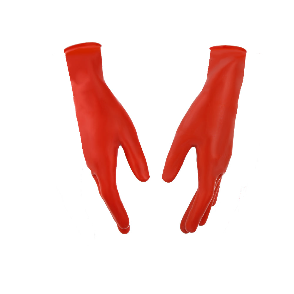 HEAVY Latex Handschuhe kurz 3D getaucht mit Rollrand