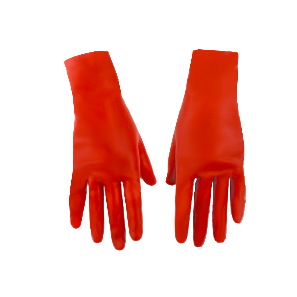 Kurze Latex Handschuhe in Rot