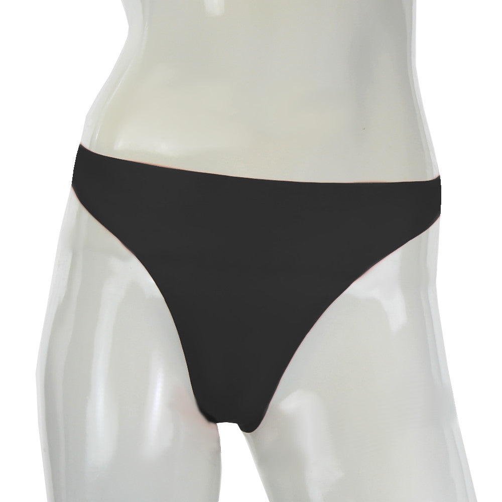 Schwarzer Latex Damen Tanga