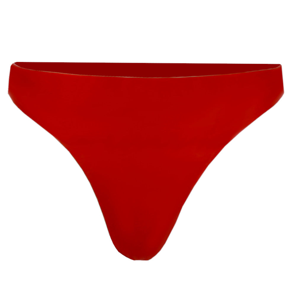 Roter Latex Damen Tanga