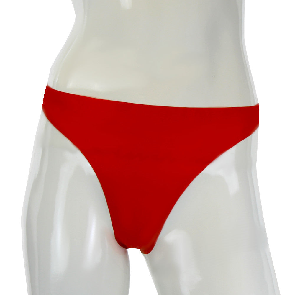 Roter Latex Damen Tanga