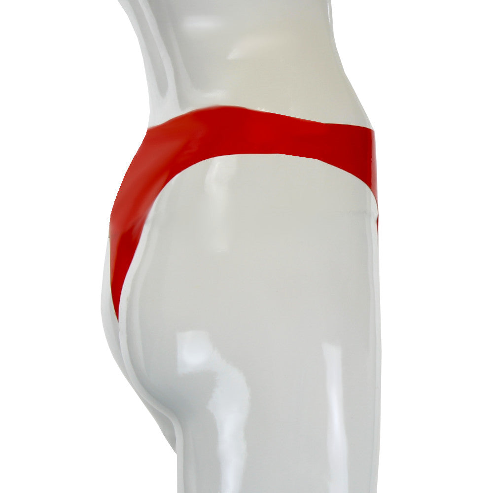 Roter Latex Damen Tanga