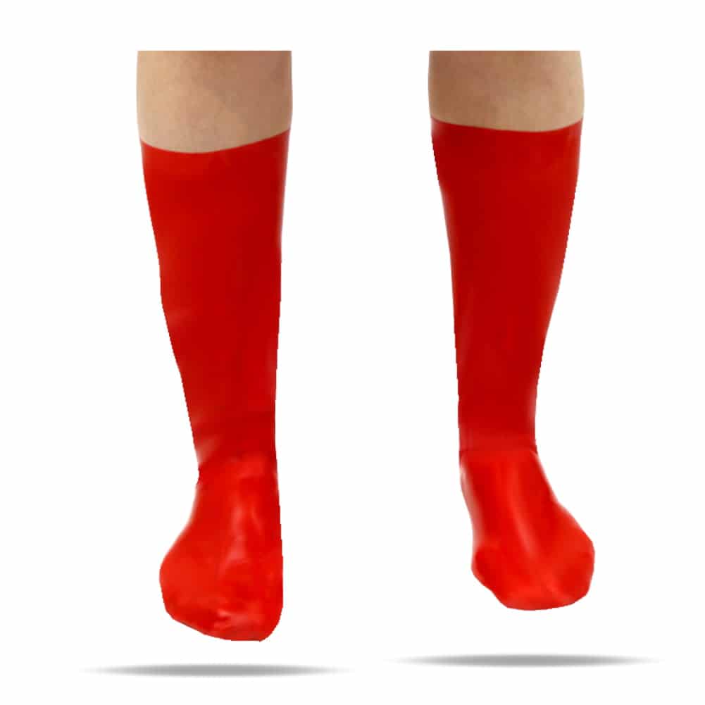 Latex Socken anziehen