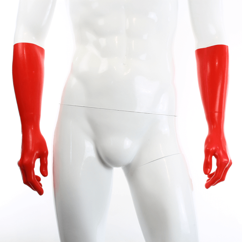 Latex Rubber Handschuhe von LatexDreamwear in Schwarz, lange Ausführung bis zu den Ellenbogen.