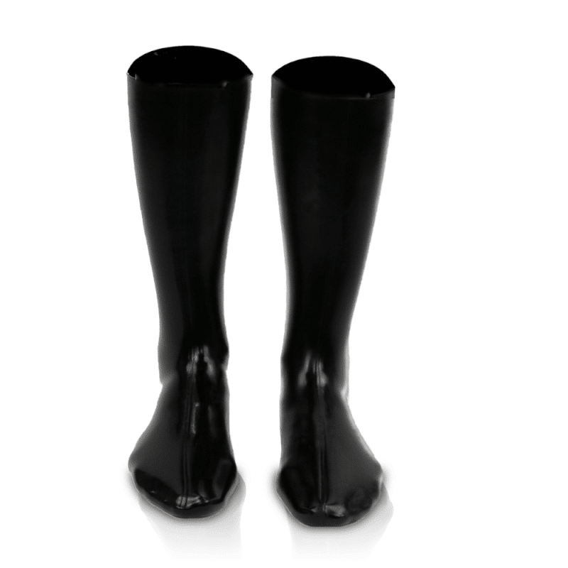 Extra dicke Latex Socken von LatexDreamwear, wadenhoch, in Schwarz.