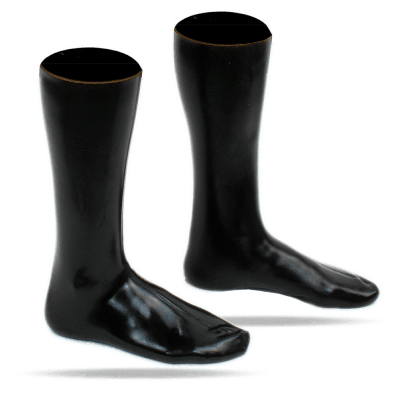 100% Latex rubber Socken Wadenhoch schwarz