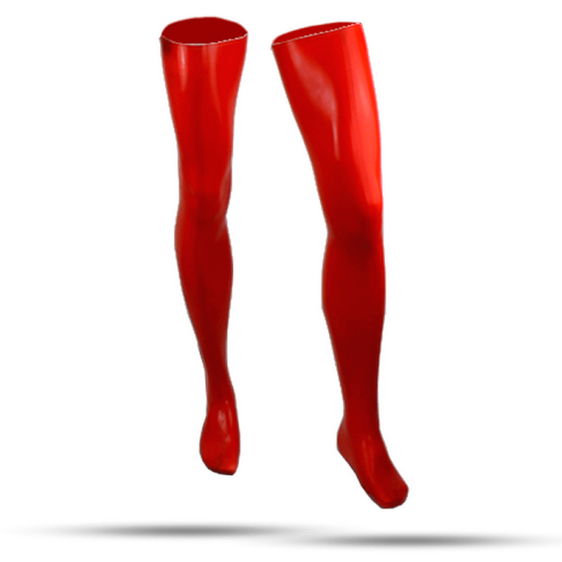 Rote Latex Strümpfe für Damen