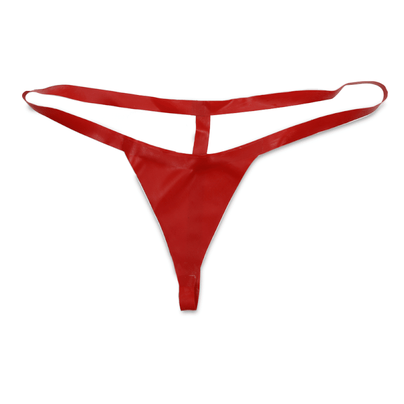 Damen String rot aus 100% Latex