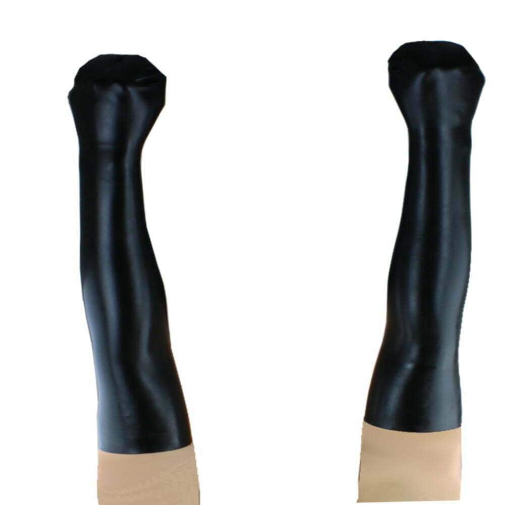 Latex Faust-Handschuhe / Fäustlinge für Herren, schwarz, lang