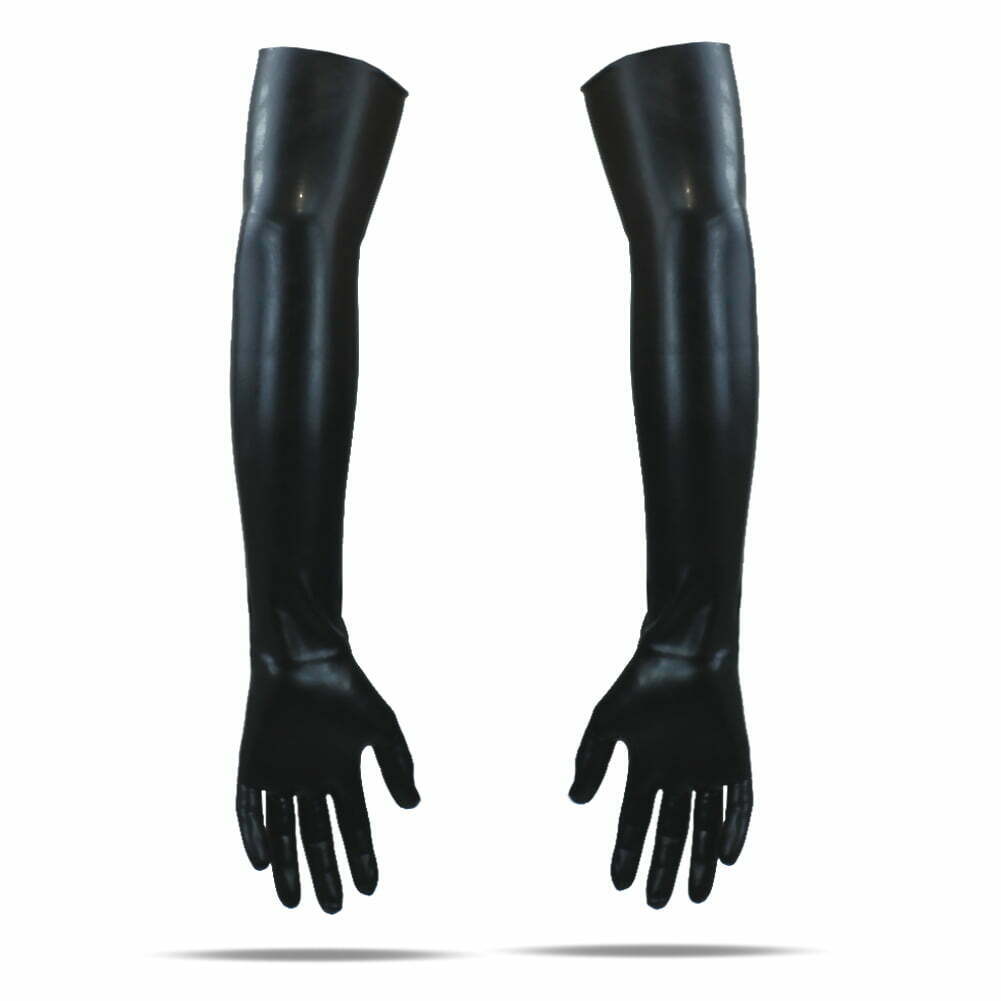 Latex Damen-Handschuhe, oberarm lang, schwarz