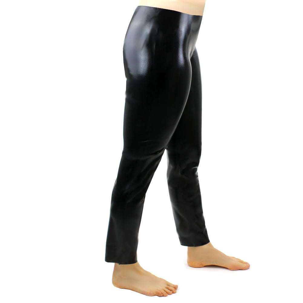 Figurbetonte Latex Herrenleggings, perfekt sitzend und eng anliegend, gefertigt aus hochwertigem Latex.