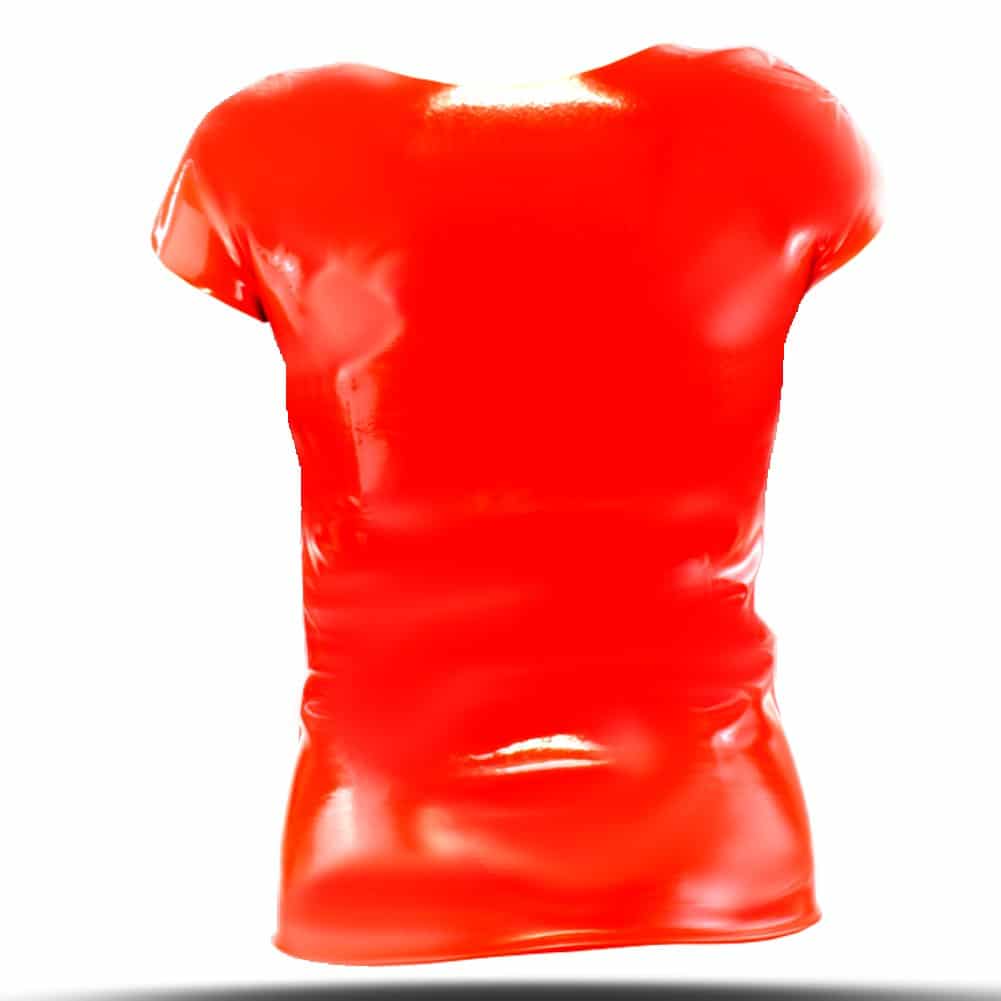 Latex T-Shirt Herren, schwarz oder rot, 0.3 mm dick