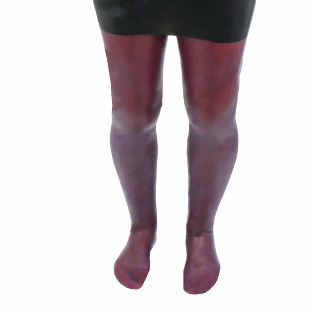 Elegante Latexsocken von LatexDreamwear, perfekt anliegend bis zur Hüfte.