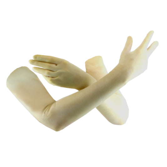 Superlange Transparente Latexhandschuhe 3D Getaucht