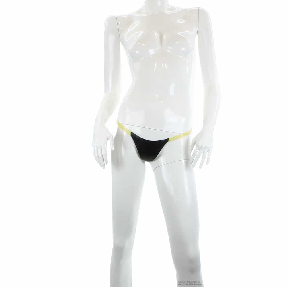 Latex Damen-String-Tanga, 100% Latex, transparent, geschneidert, 0.4mm