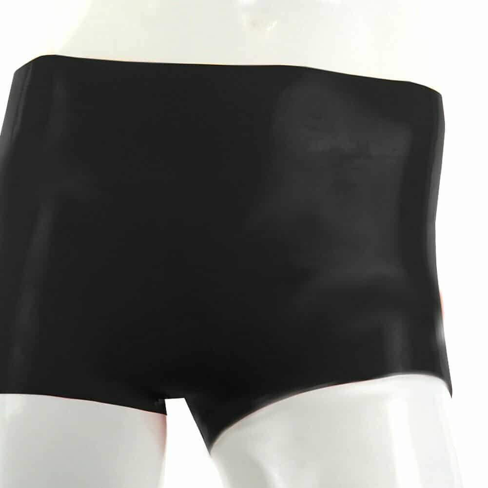 Anatomisch geformte Latex Hotpants in Schwarz von LatexDreamwear.