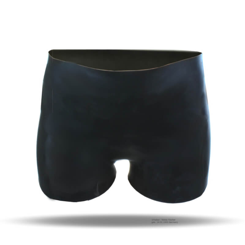 Frauen Latex Hotpants OUVERT in Schwarz von LatexDreamwear, hochwertig verarbeitet.