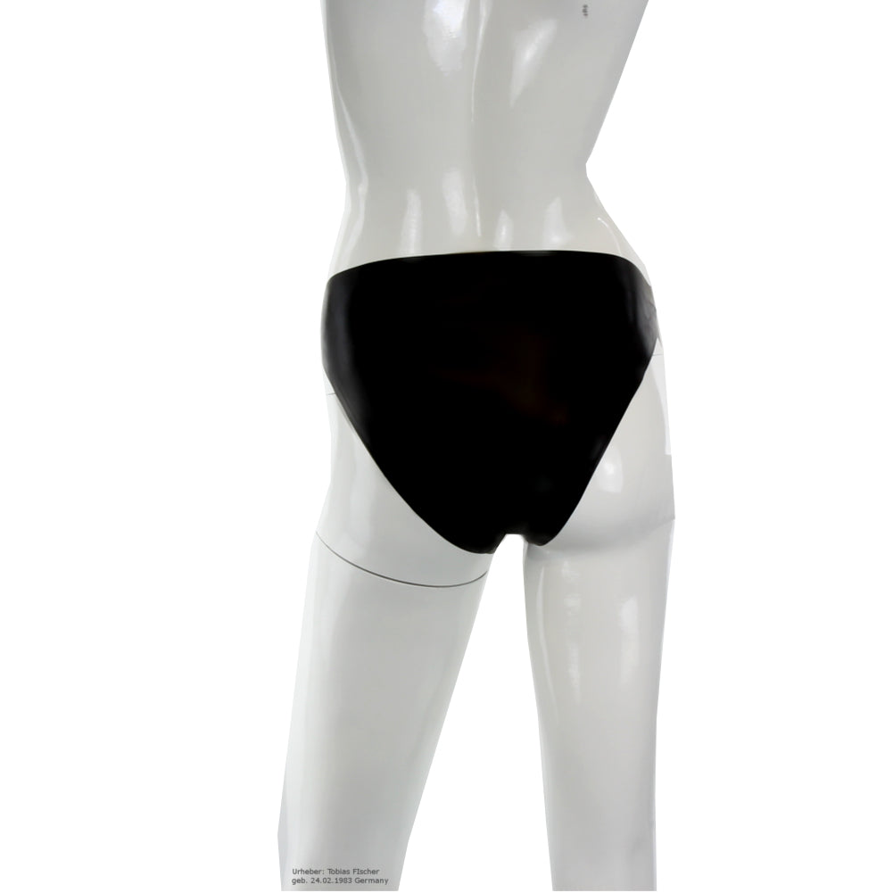 Detailaufnahme des Latex Slips mit elastischem Material und perfektem Sitz.