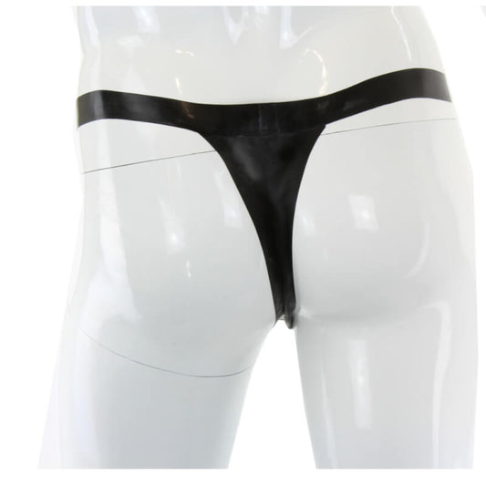 Latex Herren Tanga von hinten