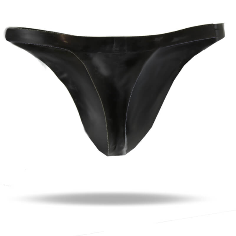 Latex Herren Tanga von vorne