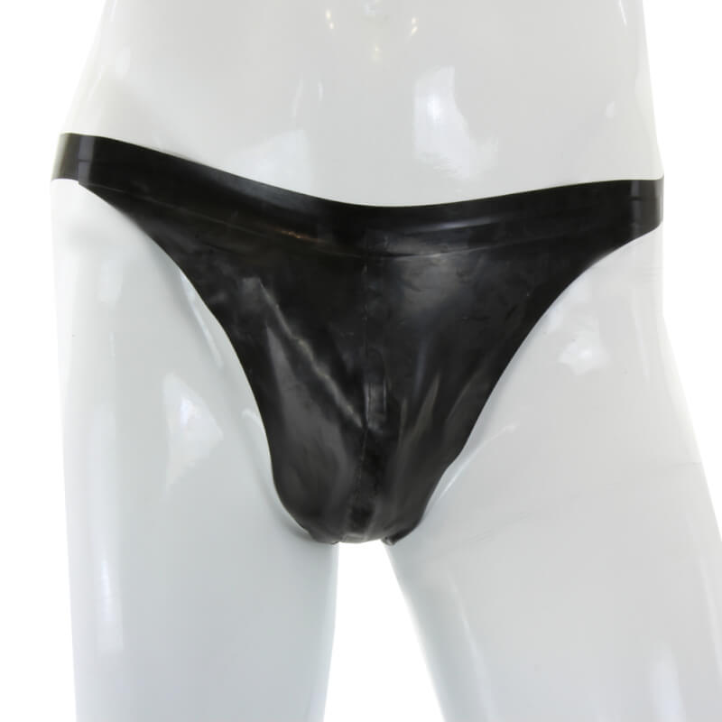 Latex Herren Tanga vorne, an Puppe