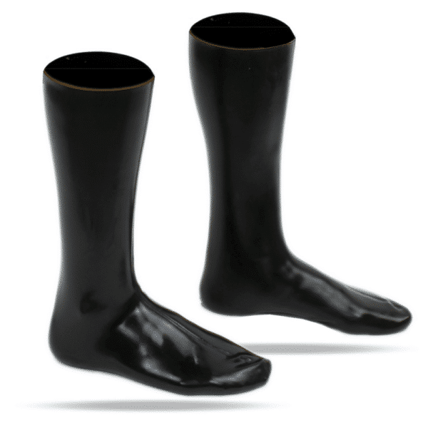 100% Latex rubber Socken Wadenhoch schwarz